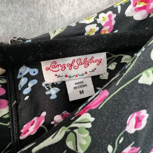 Lanz Of Salzburg Floral Elegant Dress Women’s Size Medium Boho Cottagecore - Picture 5 of 16